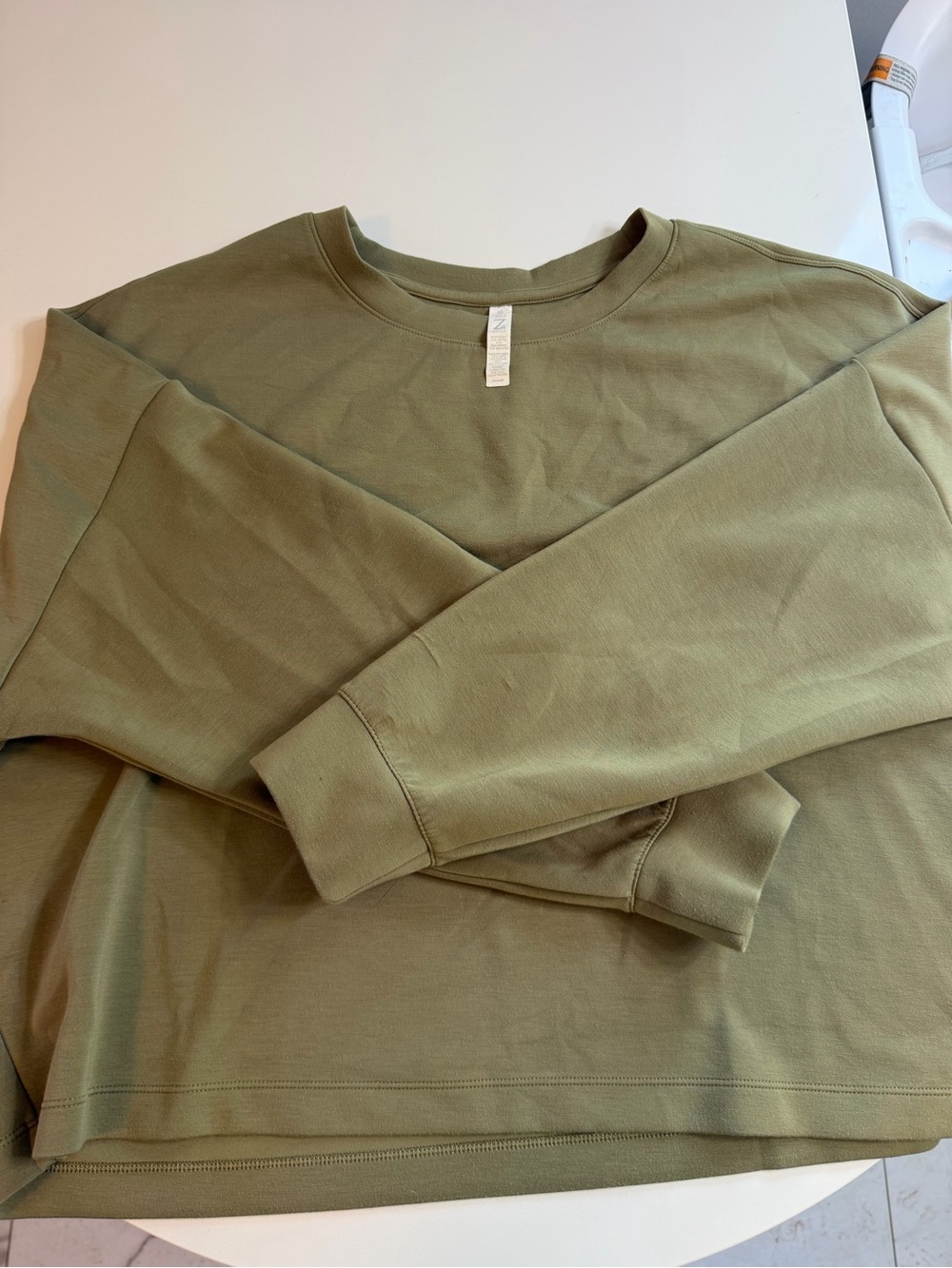 Zella Olive Green Crewneck Sweatshirt